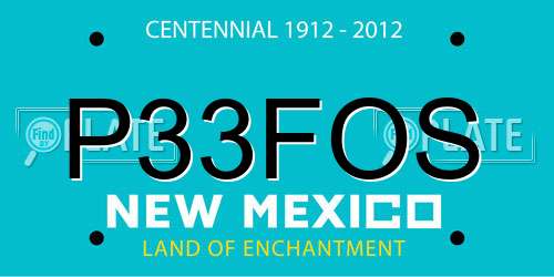 P33FOS New Mexico License Plate