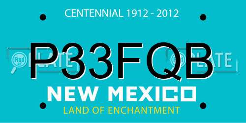 P33FQB New Mexico License Plate