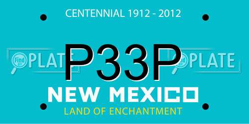 P33P New Mexico License Plate