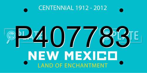 P407783 New Mexico License Plate