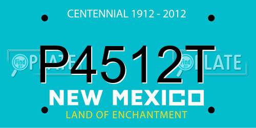 P4512T New Mexico License Plate