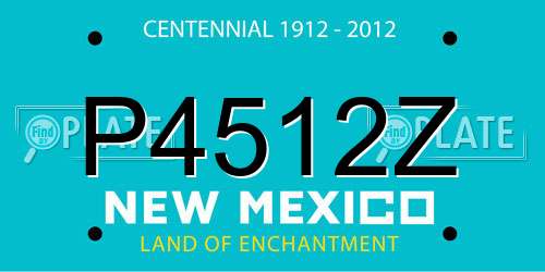 P4512Z New Mexico License Plate