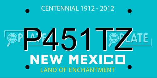 P451TZ New Mexico License Plate