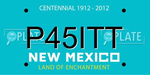P45ITT New Mexico License Plate