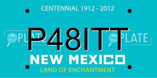 P48ITT New Mexico License Plate