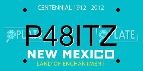 P48ITZ New Mexico License Plate