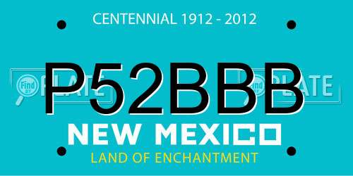 P52BBB New Mexico License Plate