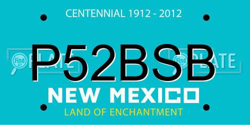 P52BSB New Mexico License Plate