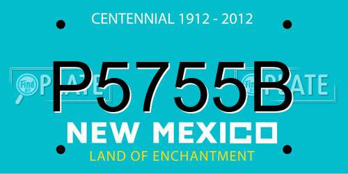 P5755B New Mexico License Plate