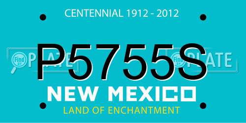 P5755S New Mexico License Plate