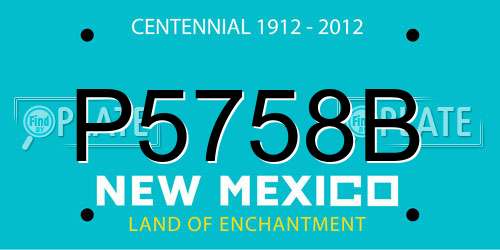 P5758B New Mexico License Plate