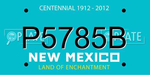 P5785B New Mexico License Plate