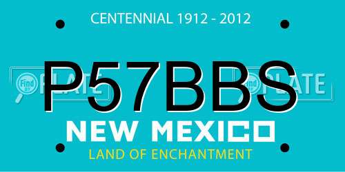 P57BBS New Mexico License Plate