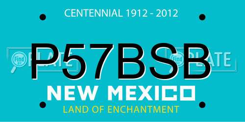 P57BSB New Mexico License Plate