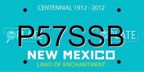 P57SSB New Mexico License Plate