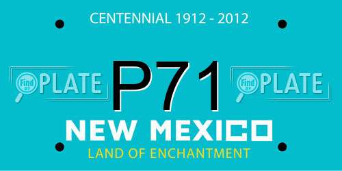 P71 New Mexico License Plate