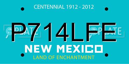 P714LFE New Mexico License Plate