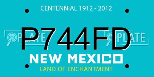 P744FD New Mexico License Plate