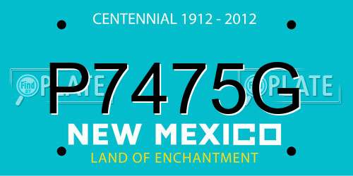 P7475G New Mexico License Plate