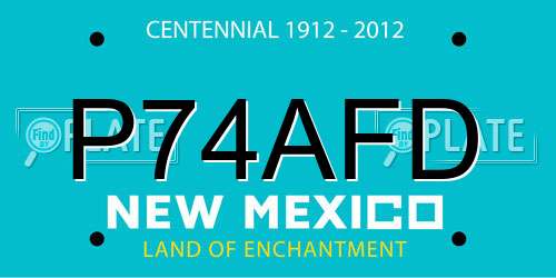 P74AFD New Mexico License Plate