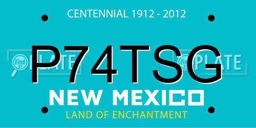 P74TSG New Mexico License Plate