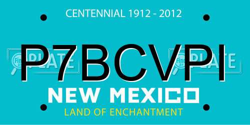 P7BCVPI New Mexico License Plate