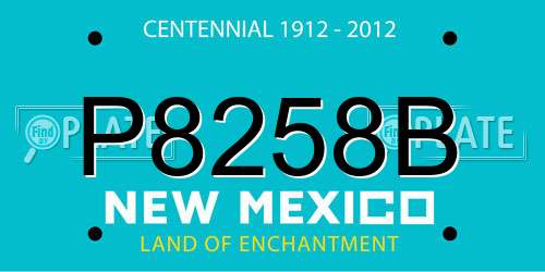 P8258B New Mexico License Plate