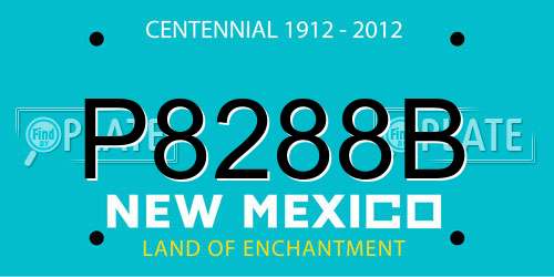 P8288B New Mexico License Plate