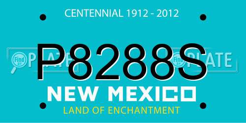 P8288S New Mexico License Plate