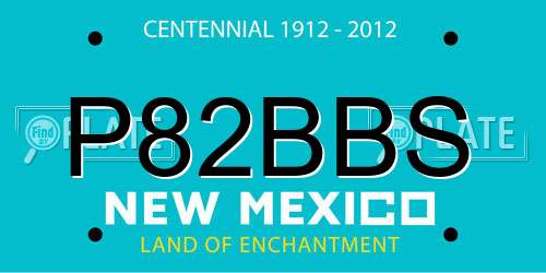 P82BBS New Mexico License Plate