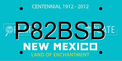 P82BSB New Mexico License Plate