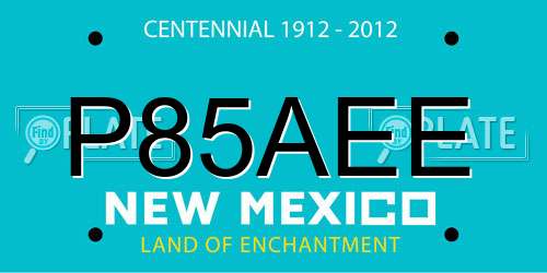 P85AEE New Mexico License Plate