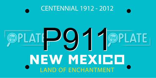 P911 New Mexico License Plate