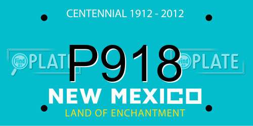 P918 New Mexico License Plate