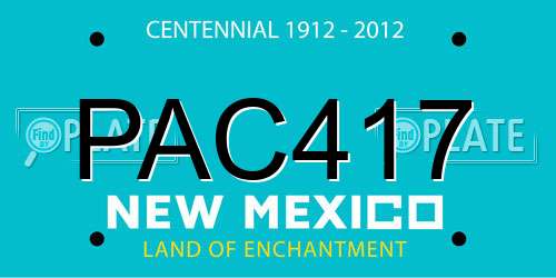 PAC417 New Mexico License Plate