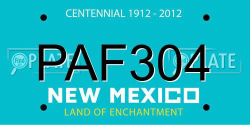 PAF304 New Mexico License Plate