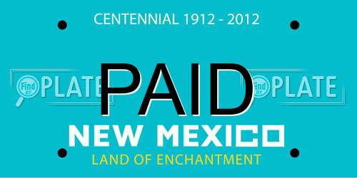 PAID New Mexico License Plate