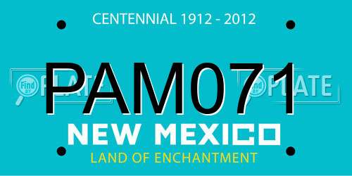 PAM071 New Mexico License Plate