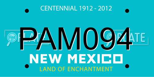 PAM094 New Mexico License Plate