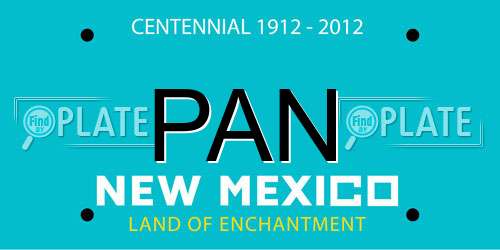 PAN New Mexico License Plate