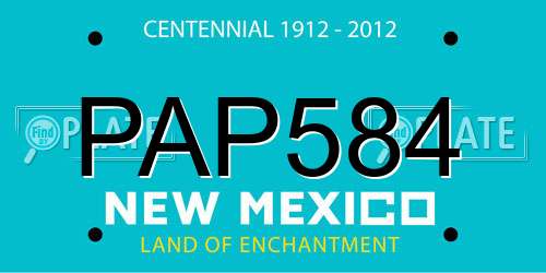 PAP584 New Mexico License Plate