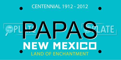 PAPAS New Mexico License Plate