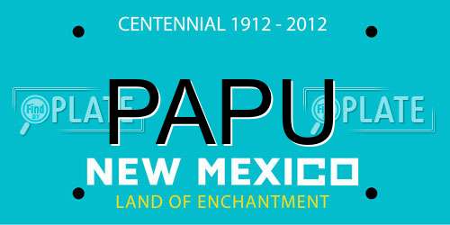 PAPU New Mexico License Plate