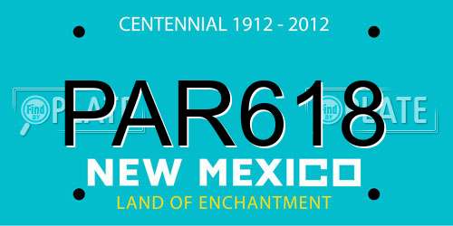 PAR618 New Mexico License Plate