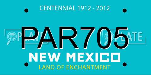 PAR705 New Mexico License Plate