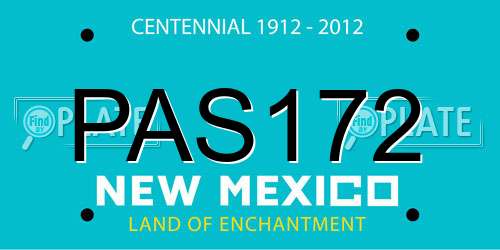 PAS172 New Mexico License Plate