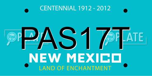 PAS17T New Mexico License Plate