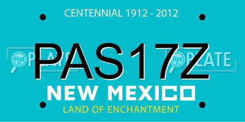 PAS17Z New Mexico License Plate
