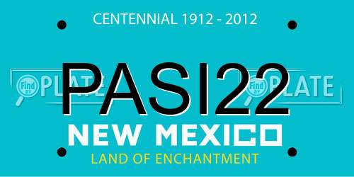 PASI22 New Mexico License Plate