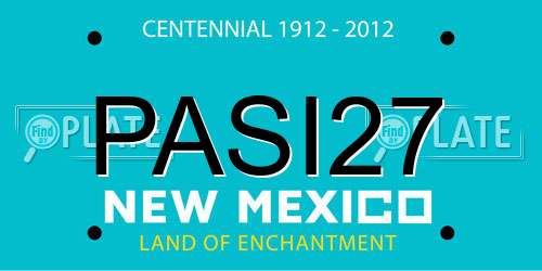 PASI27 New Mexico License Plate